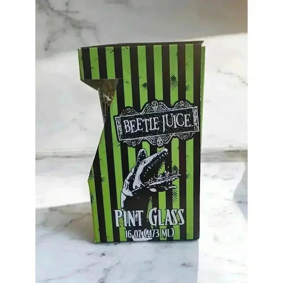 Warner Bros BEETLEJUICE PINT GLASS 16 OZ. - Picture 2 of 3